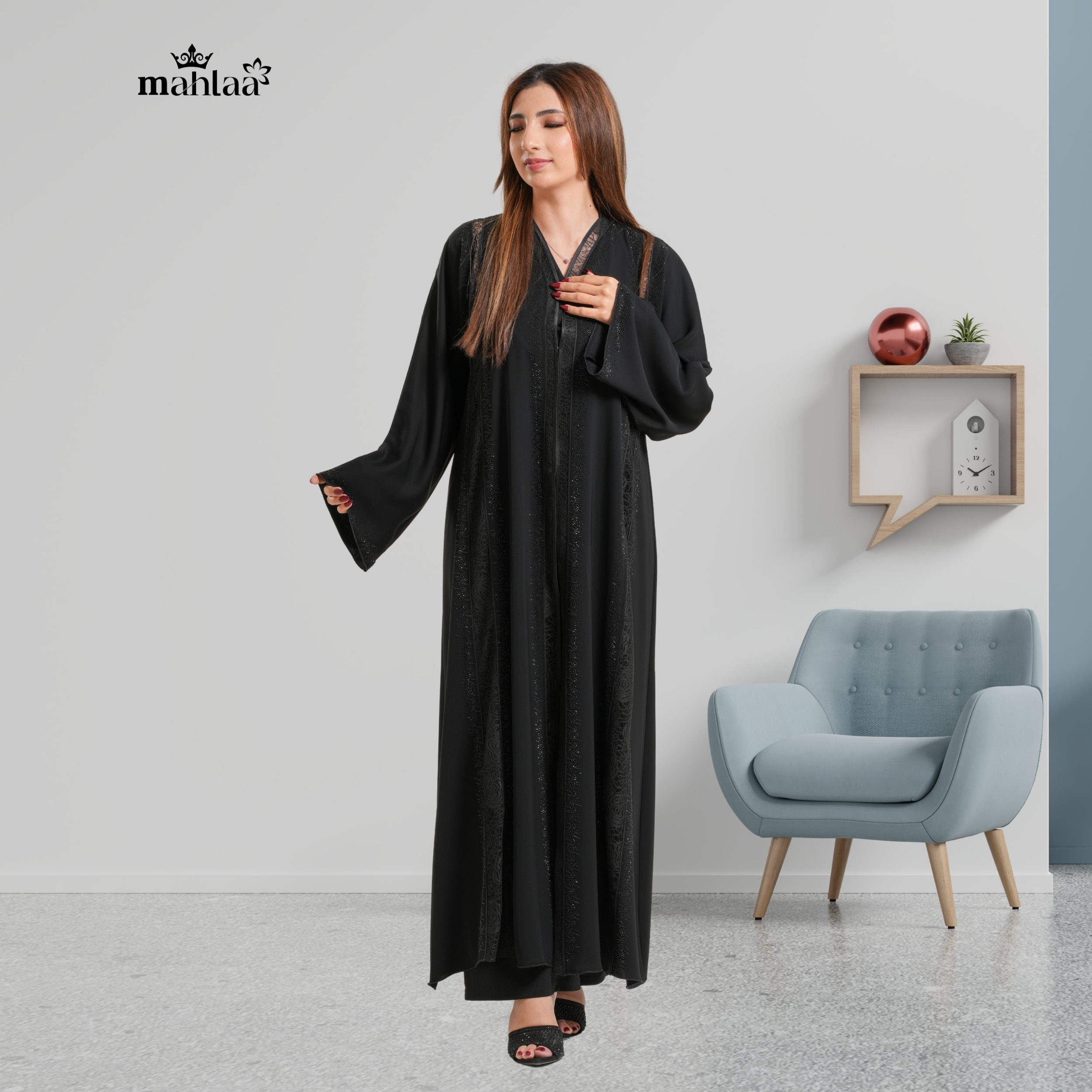 Rimaya Velvet Line Abaya |